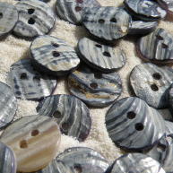 Back of Blue Mussel shell buttons