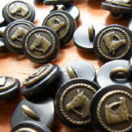 Metal on Horn; Horse buttons