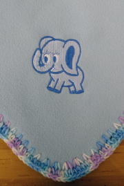 Personalized, Custom Embroidered Fleece Baby Blanket